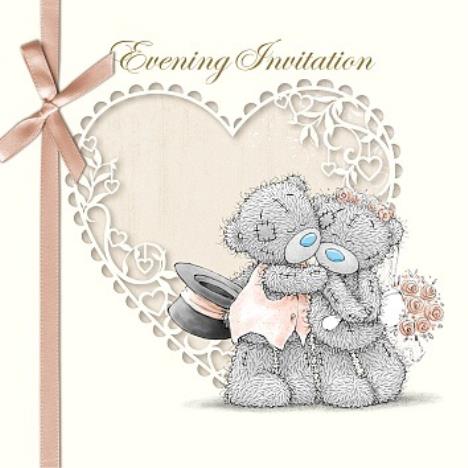 Me to You Bear Wedding Evening Invitations Pack of 6